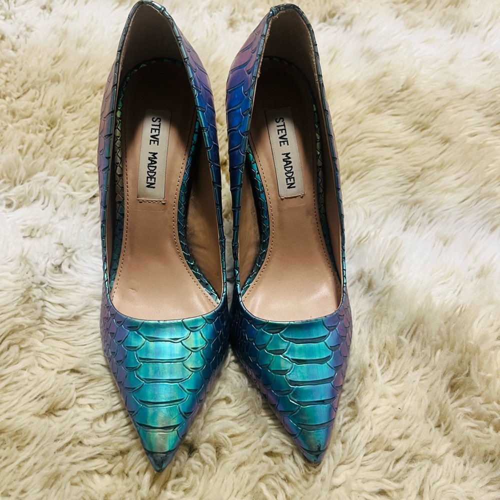 Steve Madden Multicolor Iridescent Heels